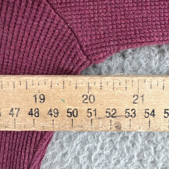 Patagonia Organic Cotton Waffle Henley Long Sleeve Top Small Mauve Raisin - Picture 5 of 9